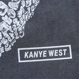 Vintage Retro KANYE WEST ALBUM Print High-Street Hip-Pop Cotton Washed Casual Oversized Tops T-Shirt