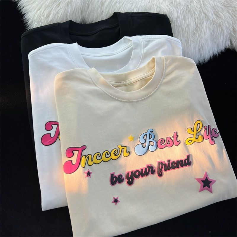 Gothic Streetwear – Harajuku Japanese Cartoon Flying Stars Cute Graphic T Shirts – Modern Streetwear for Everyone
