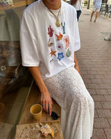 Trap Star Oversized Tee – Crown Money Fire Print Streetwear