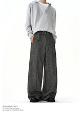 men women streetwear fashion loose casual belt wide leg suit pant boyfriend straight trousers baggy pants unique default style 2363