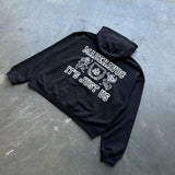 Y2K Pullover Hoodie Long Sleeved Oversize Vintage Letter Printed Cloth