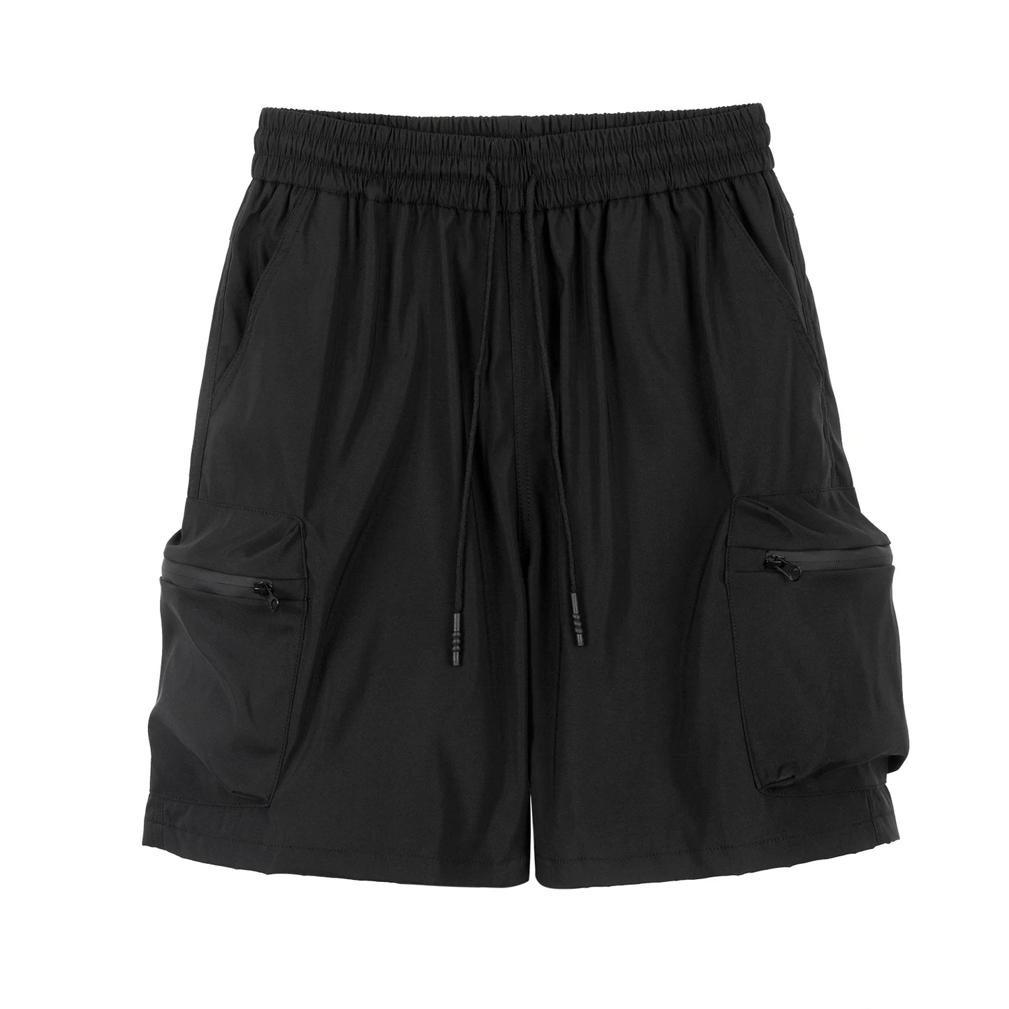 High Street Cargo Jogging Shorts Functional Khaki Cargo Shorts Men's Waterproof Zipper Pockets Casual Baggy Sweat Shorts