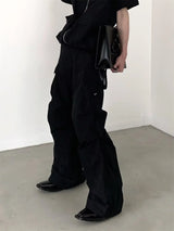 summer sleeveless set men women multi pocket hooded vest jogging cargo pant spring loose casual zipper two piece suit street unique cargo style 448
