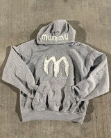 2024 Y2K Street Fashion Loose Hoodie Retro Letter Embroidery Oversized