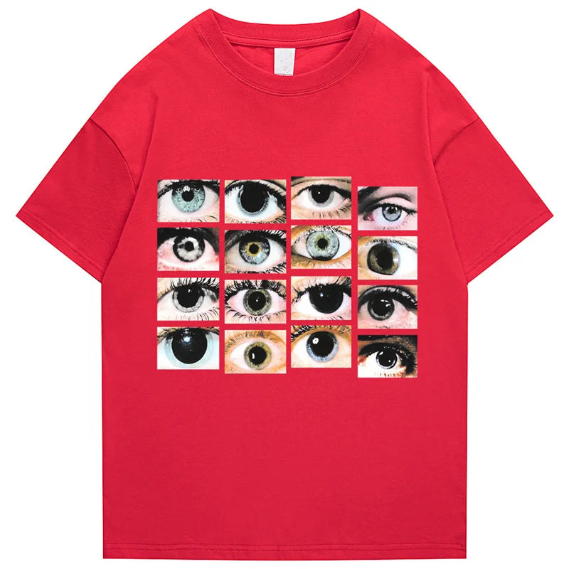 Y2K Graphic Tee – 2022 Men Hip Hop Streetwear T Shirt Eyes Printed Harajuku – Edgy Streetwear for All Genders
