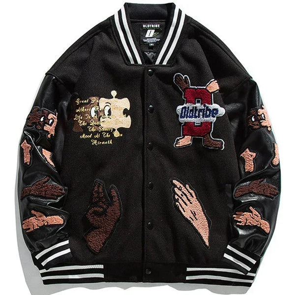 graphic fit style everyday hip material print fashion high streetwear essential design urban casual premium hop unisex oversized style e0a470 solid-color-embroidered-letter-jacket-baseball-uniform-couple-wear-harajuku-style-casual-loose-high-street-y2k-patchwork-jacket wear quality - image streetwear design ID a9a79