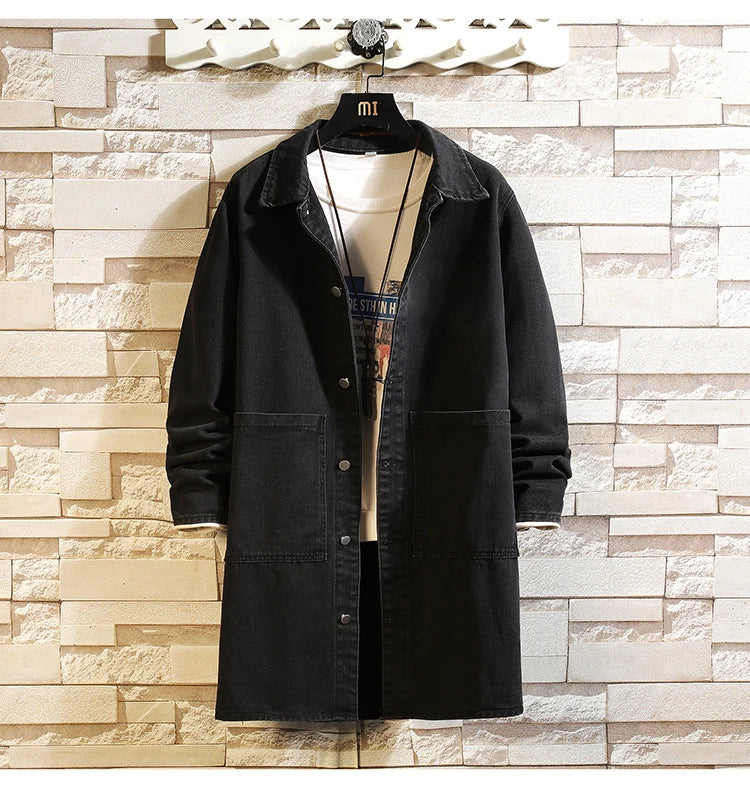 fit material hop men-long-jean-jacket-winter-men-women-trend-big-pockets-turn-down-collar-trenchcoat-outerwear-fashion-black-loose-denim-coats streetwear quality print style urban style 2b20d3 essential high image design premium everyday unisex casual wear oversized graphic hip - fashion streetwear design ID c035a