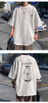 Harajuku Tribal flames – Japanese Streetwear T Shirt Mens Summer Oversized Graphic