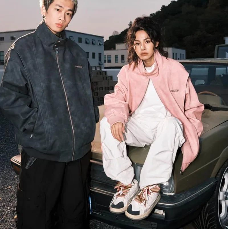 minimalist streetwear jacket, bold fashion piece, aesthetic