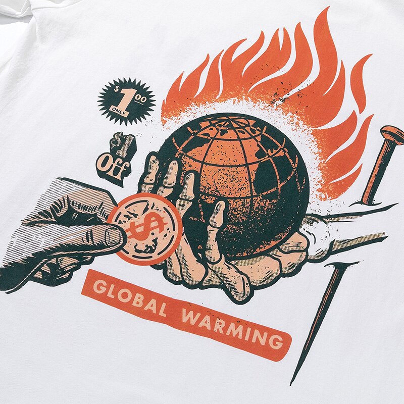 "Fire Flame" Unisex Men Women Streetwear Graphic Sweatshirt Daulet Apparel
