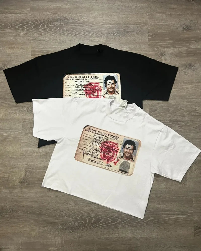Gothic Graphic tee – Street Fashion Retro Summer T Shirt Men Y2K Portrait Alphabe