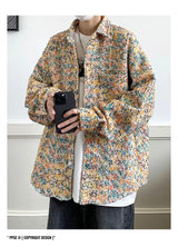 Original New Korean Harajuku Check Jacket Mens Autumn 2024 New Design
