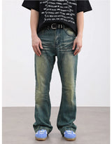 retro washed denim baggy jeans pants unisex hip hop fashion streetwear harajuku patchwork loose flare straight pants joggers men unique joggers style 2265