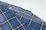 24SS New THUG CLUB Trendy Sword Print High-Street Cotton Vintage Plaid Shirt