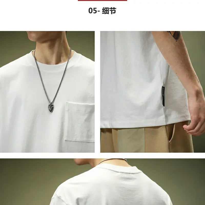 Sadcore Broken heart – 2024 Summer New Short Sleeved Simple Retro Cotton T Shirt Me