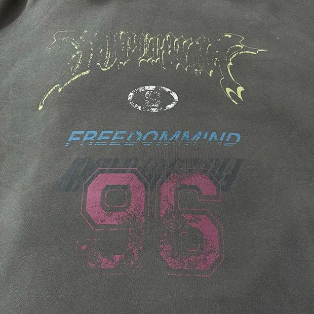 Minimalist black techwear hoodie with glowing tech details