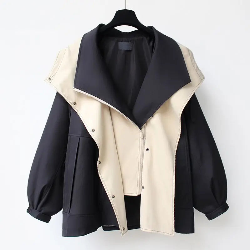 Waist Mid Length Windbreaker 2024 New Korean Style New High End Womens