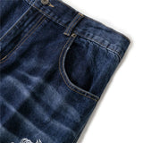 mens black baggy jeans dragon embroidered straight jeans streetwear hip hop loose trousers male luxury designer denim pants unique jeans style 2000