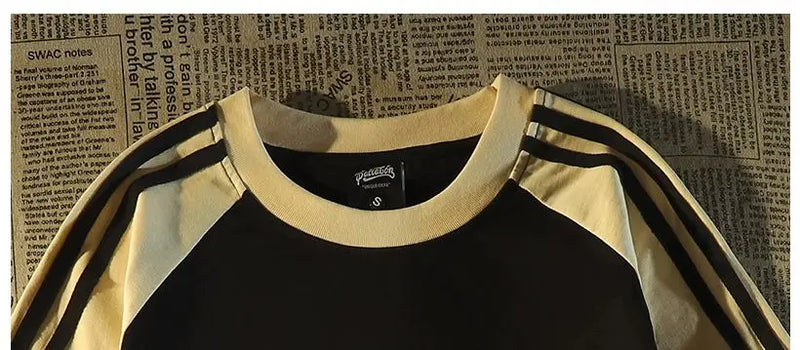 Y2k Oversized shirt – American Summer Trend Personalized Letter Print Raglan Short