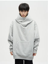 Autumn Ninja Streetwear Turtleneck Hoodies For Men Letter Embroidered Hip Hop Fashion Sweatshirts Y2K Vintage Fleece
