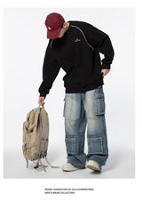 2025 Spring Autumn Sweatshirt Men Women Streetwear Fashion Loose Casua