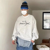 2024 Heavyweight Korean Retro Niche Sweatshirt Trendy Brand Men Women Couples Thickened Warm Ins Round Neck Sweatshirt Jacket