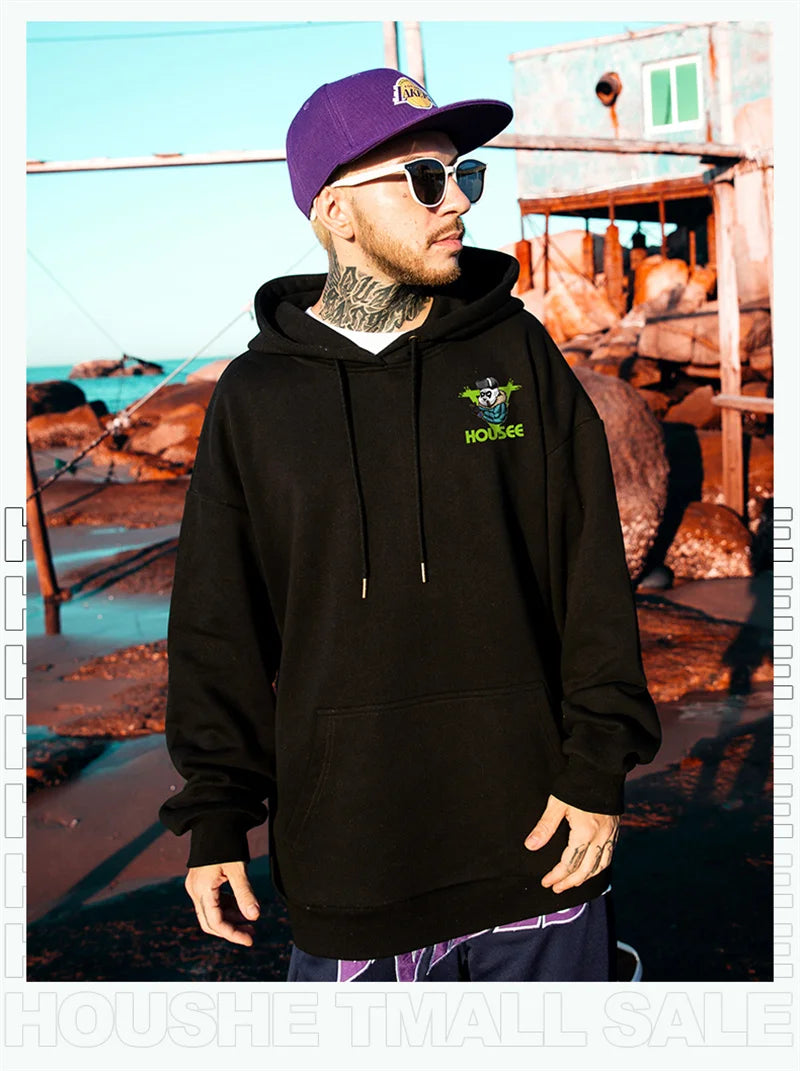 Autumn Punk Panda Printed Hoodie For Men New In Harajuku Fashion Fleece