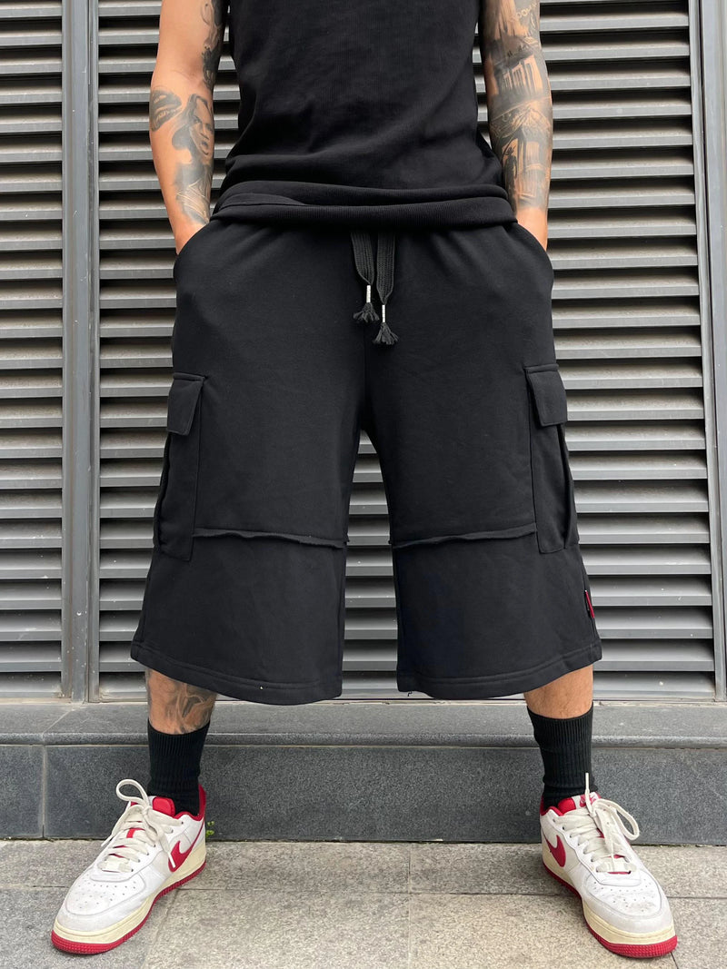 men casual sweatpant elastic waist streetwear track drawstring capris pants new fashion loose trousers hip hop baggy joggers unique joggers style 3468