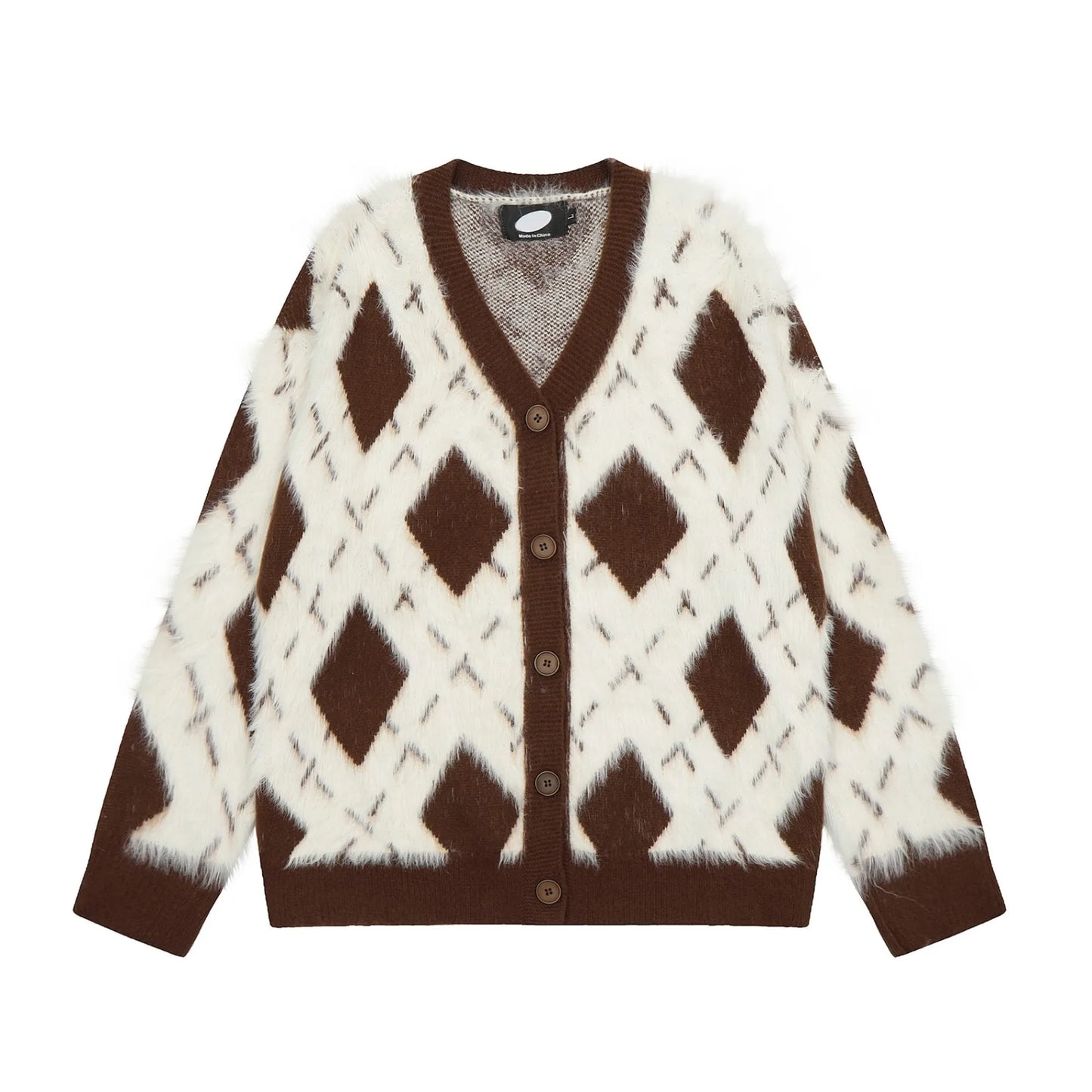 oversized knit pullover, fall/winter fashion, soft knit pullover with flame design, y2k fashion statement