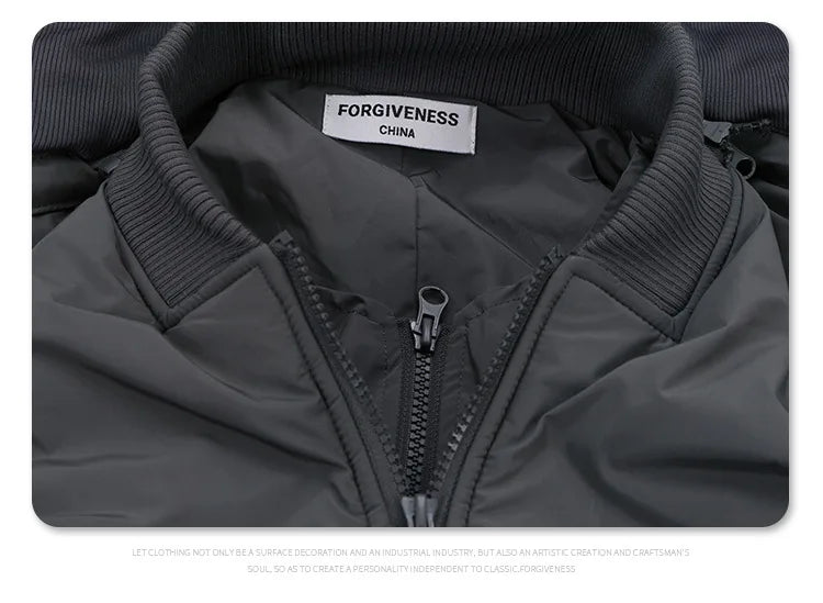 Brand New 2023 Mens Ninja Functional Dual Zipper Parkas Windproof Hooded Jacket Puffers Pockets Outdoor Work Coats Thicken #633