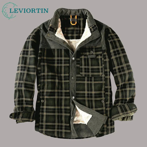 design 099ea3 graphic everyday oversized premium wear style material fit streetwear casual quality hop urban hip image high style print corduroy-plaid-shirt-jacket-men-autumn-winter-casual-thick-warm-male-military-wool-fleece-shirts-coats-camisa-masculina-chemise fashion - unisex essential streetwear design ID 06a16