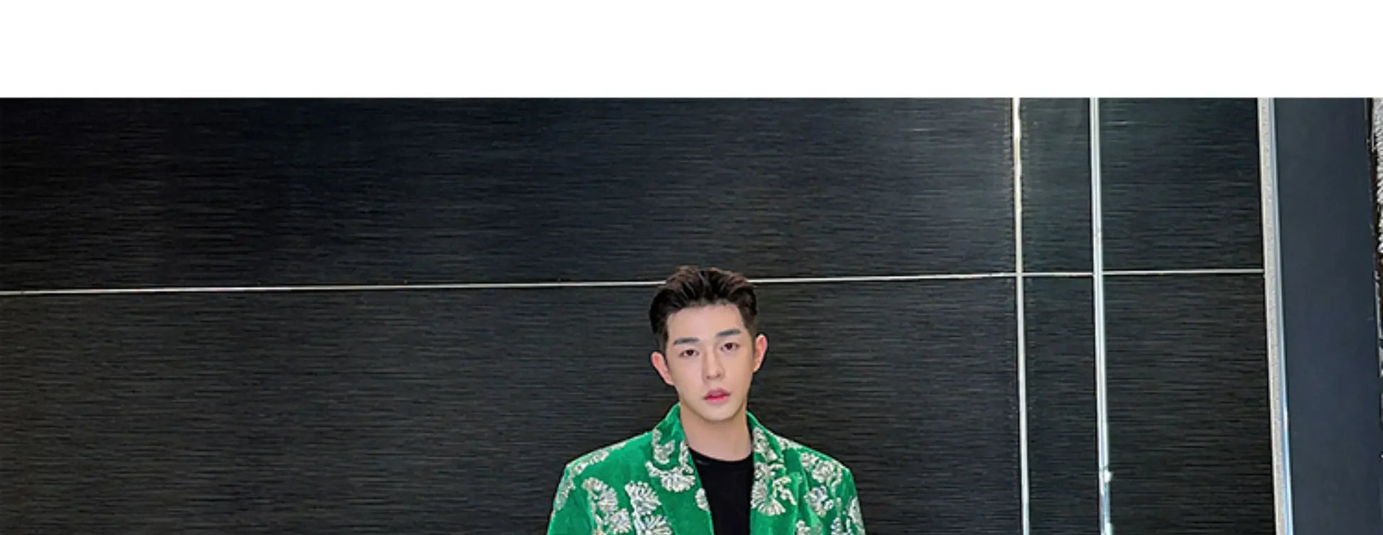 men sequin embroidery velvet loose casual 2 pieces suits blazers jacket pant sets stage party dress suits performance costumes unique default style 2841