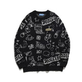 rainbowtouches harajuku graffiti plush knitted sweater mens oversized jumper pullover thick sweater grandpa ugly sweater - oversized streetwear hoodie, unisex casual winter pullover, high quality cotton hoodie