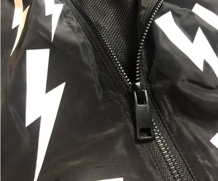 New 2022 Warm Winter Luxury Men thunderbolt Neil Zipper Casual Mess Inside Windbreaker With Hoody Trench Jackets Coat #A457