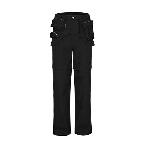 fashion detachable pants streetwear mens new casual hip hop streetwear cargo pocket tactical trousers straight joggers men pants unique joggers style 1630