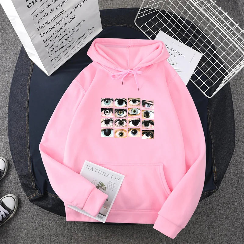 2022 Mens Hip Hop Street Style Hoodie Eye Print Harajuku Sweatshirt Fa