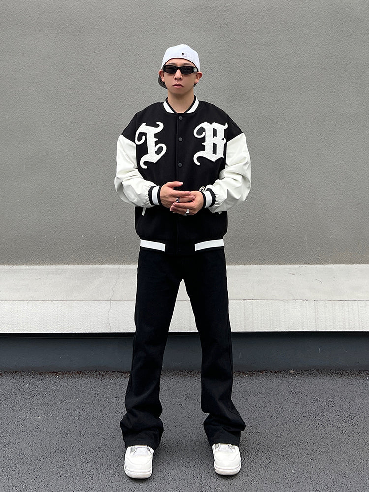 mens embroidery baseball jackets and coats casual single button patchwork hip hop streetwear warm bomber jacket outerwear nan - variant style ed4d2b for streetwear fashion