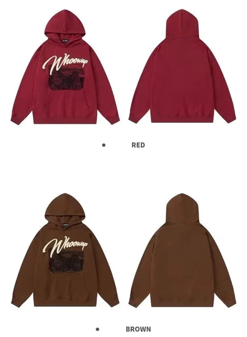 Autumn Goth Graphic Printing Hoody Man Streetwear Hip Hop Clothes Casu