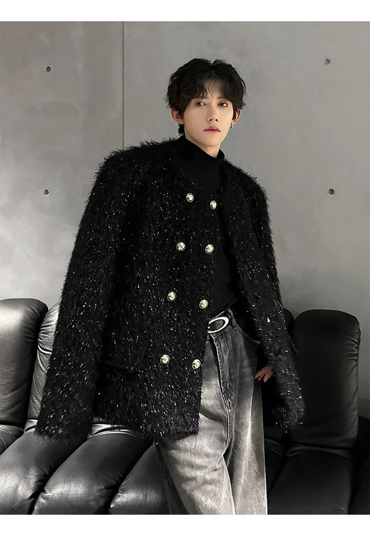 grunge winter jacket, layered citywear - aesthetic hip hop inspired casual wear