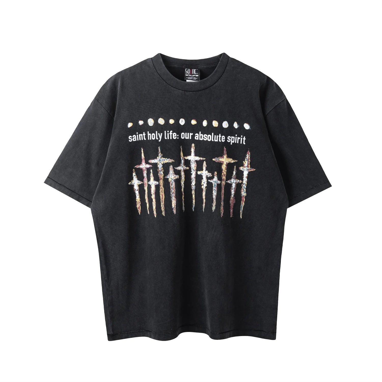 sadcore streetwear top featuring summer retro vintage fashion washed distressed high street t shirt tops
