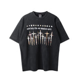 sadcore streetwear top featuring summer retro vintage fashion washed distressed high street t shirt tops