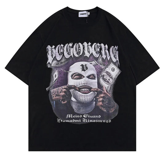 Y2K Graphic Tee – Hip Hop Men Punk T Shirt Gothic Rock Graphic Print T Shirt H – Urban Streetwear for Men & Women