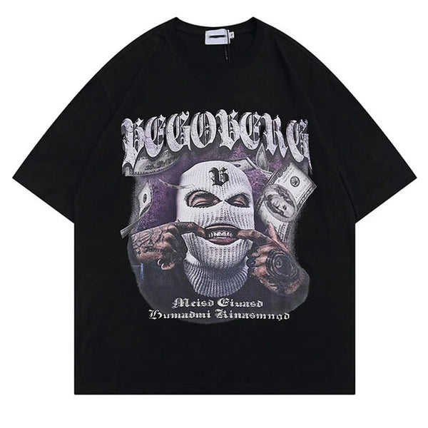 Y2K Graphic Tee – Hip Hop Men Punk T Shirt Gothic Rock Graphic Print T Shirt H – Urban Streetwear for Men & Women