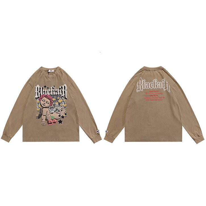 "Sparkling Eyes" Unisex Men Women Streetwear Graphic Sweatshirt Daulet Apparel