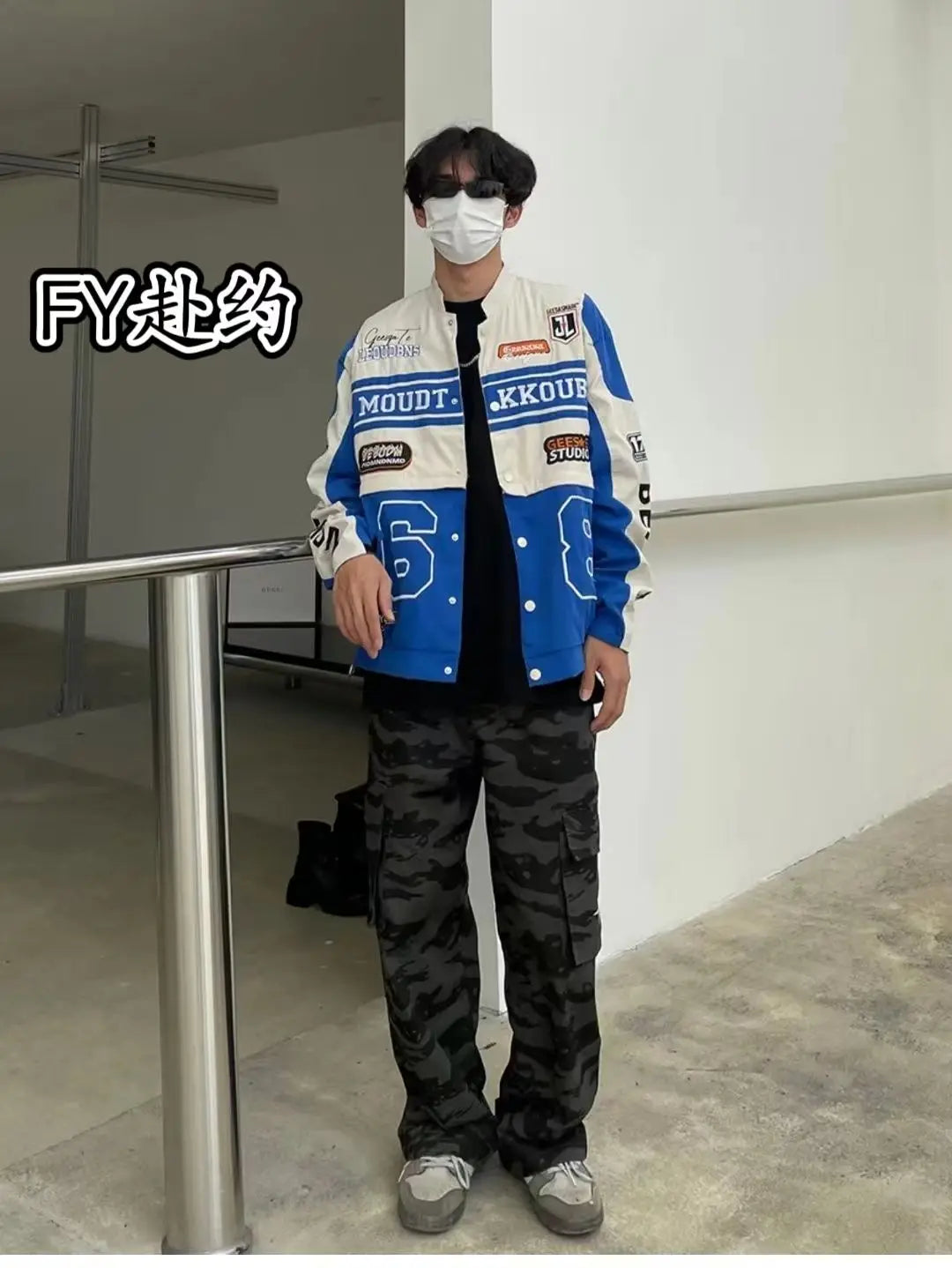 Leather Panel Streetwear Jacket Daily Fit Staple