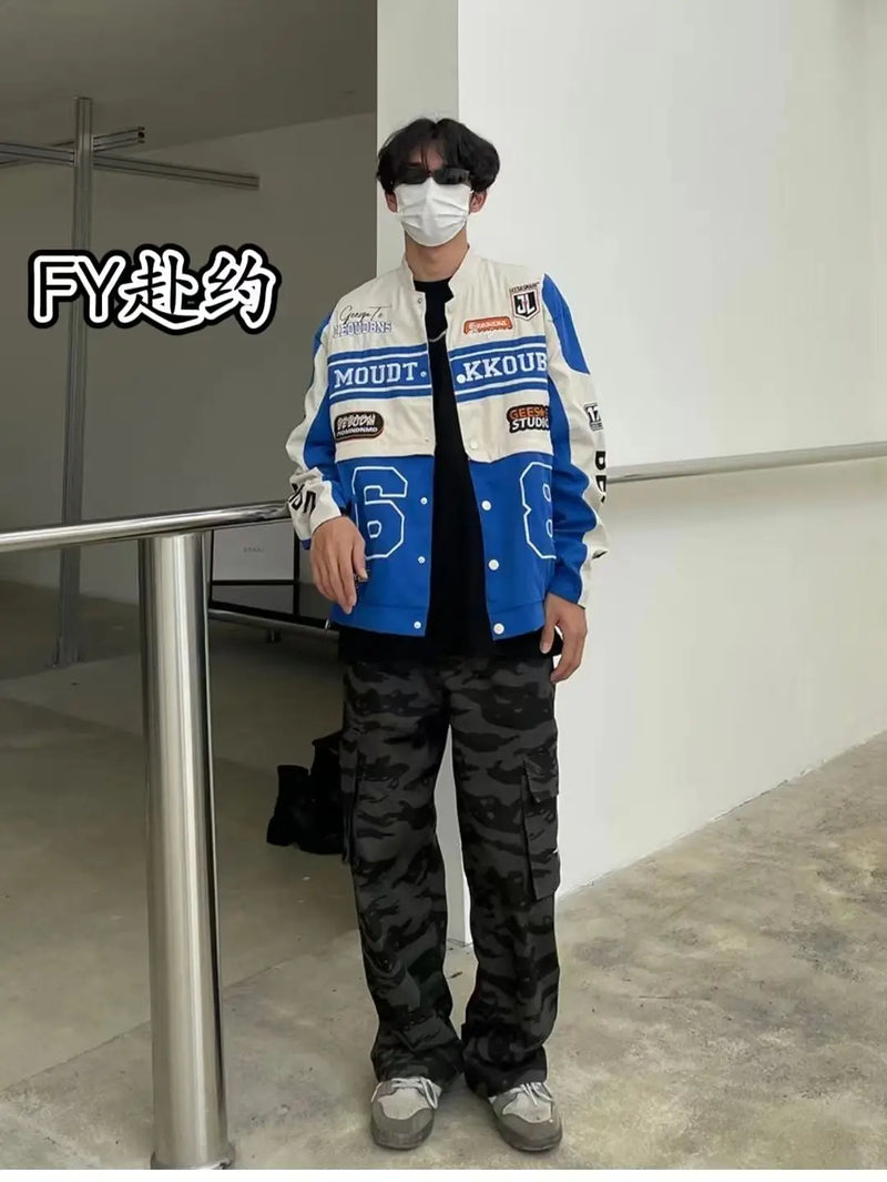 Leather Panel Streetwear Jacket Daily Fit Staple