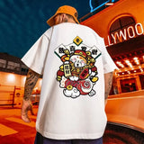 Glitchcore Chrome print – Chinese God Of Wealth Printed T Shirts For Men Creativity