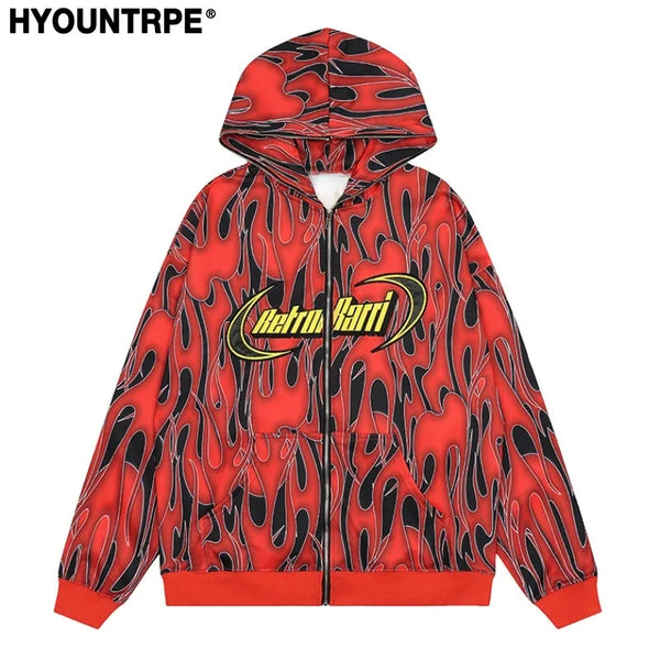 skatercore chrome print featuring fashion zipper hooded cardigan sweater unisex butterfly with tassel streetwear warm knitted sweaters hoodies coats men jumpers