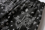 Mens Paisley Printed Shorts Hip Hop Loose Elastic Waist Sweat Shorts Casual Harajuku Drawstring Streetwear Sportswear Joggers