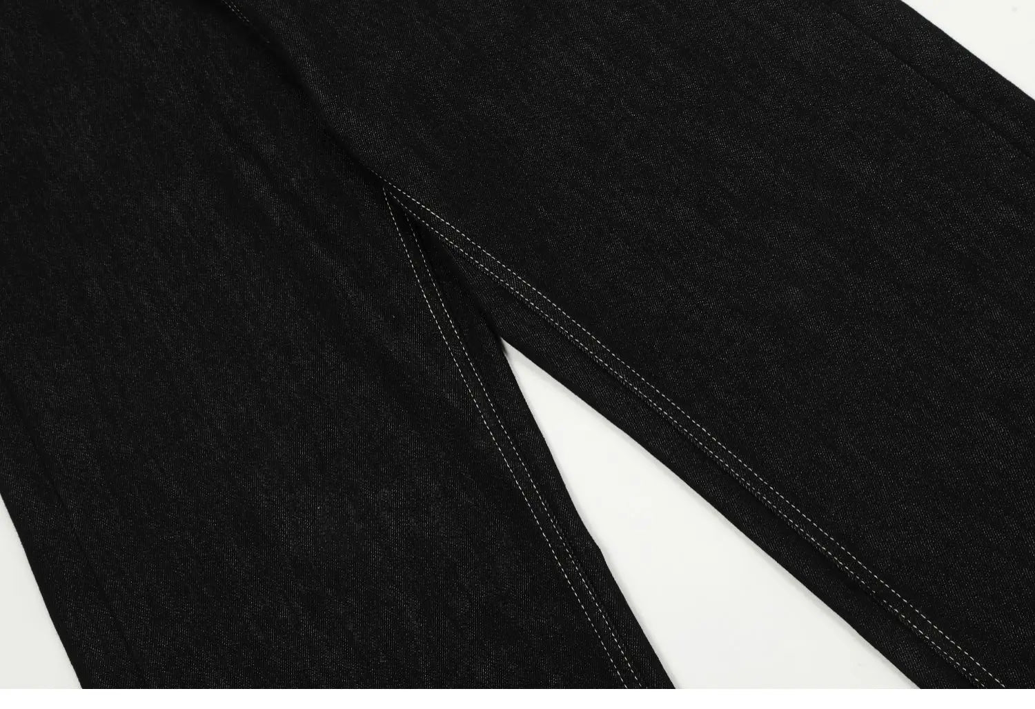 men women streetwear fashion loose casual wide leg straight black denim jeans pant boyfriend y2k baggy jeans trousers unique jeans style 2382
